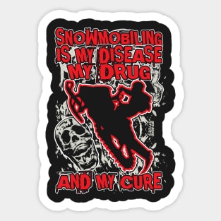 Snowmobiling Addict Sticker